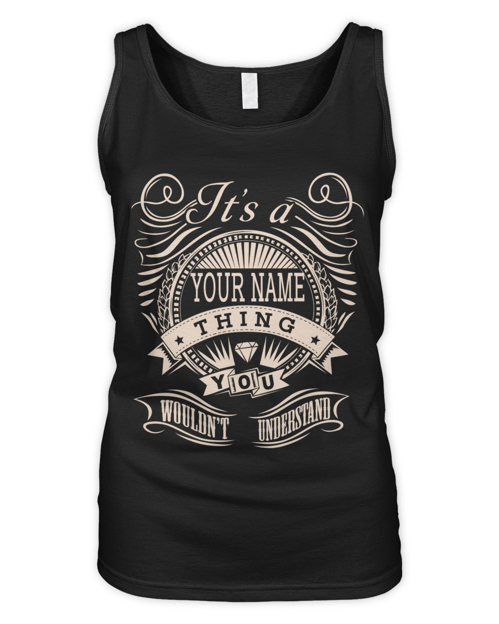 It's a YOUR NAME thing Customizable T-Shirt & Hoodie Women's Tank Top black s